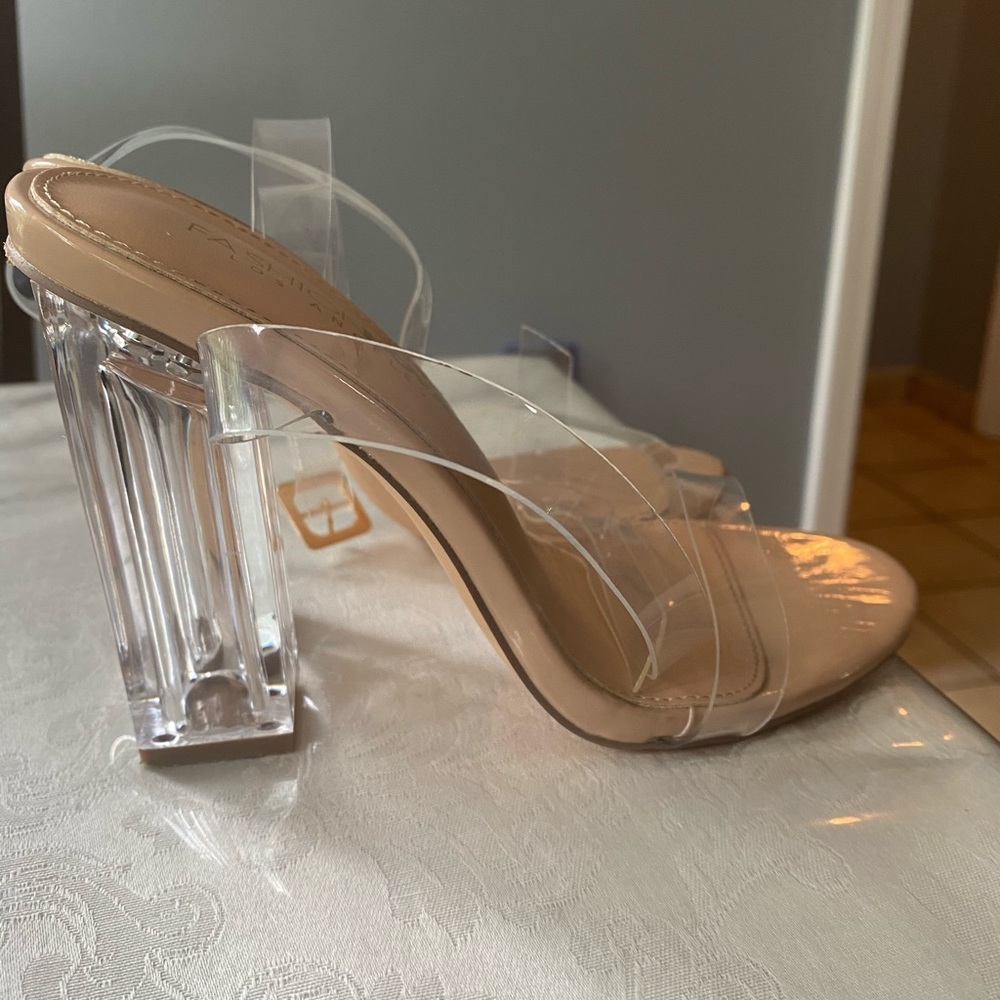 Acrylic block heels